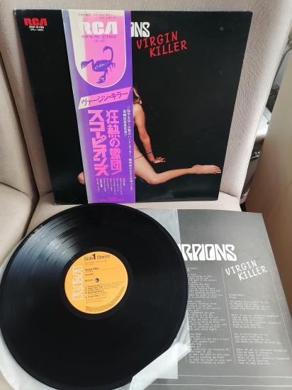 SCORPIONS - VIRGIN KILLER - 1977 Japonya Basım - Nadir 33 lük LP Plak Albüm - Obi’li