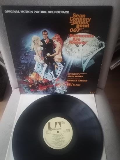 007 JAMES BOND / Diamonds Are Forever  - Soundtrack - 1971 USA  Basım - 33lük LP Plak Albüm