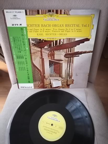 J.S. BACH Organ Recital Vol.1 Toccata And Fugue in D Minor 1964 Japonya Basım  LP Plak Albüm Obi’li