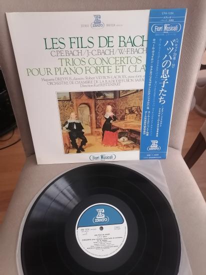 J.C. BACH / W.F. BACH - LES FILS DE BACH 3 Concertos -1975 Japonya Basım LP Plak Albüm Obi’li 2. EL