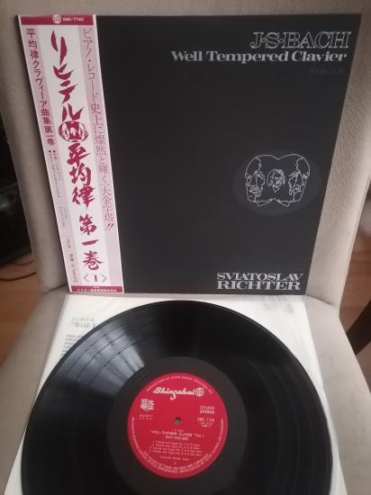 J.S. BACH Well-Tempered Clavier Vol.1 BWV 846-853 - 1970  Japonya Basım  LP Plak Albüm Obi’li 