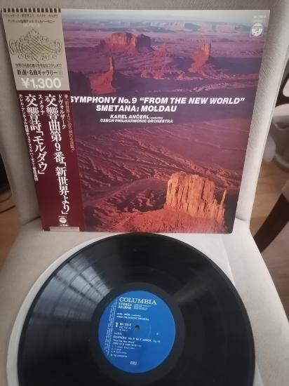 DVORAK / SMETANA Symphony No.9 From The New World / Moldau 1980 Japonya Basım LP Plak Albüm Obi’li