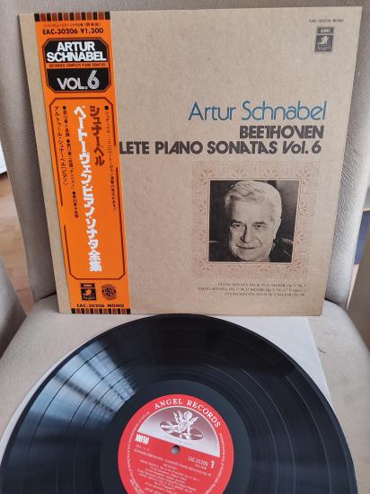 ARTHUR SCHNABEL - Beethoven Complete Piano Sonatas Vol. 6 - 1977 Japonya Basım LP Plak Albüm Obi’li