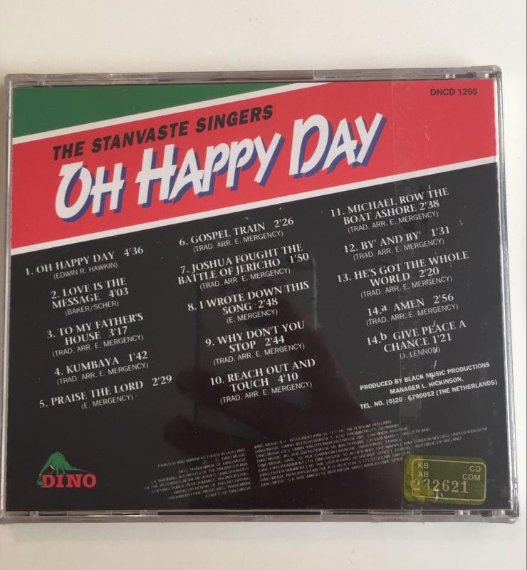 THE STANVASTE SINGERS - OH HAPPY DAY - HOLLANDA BASIM - CD ALBÜM - AÇILMAMIŞ AMBALAJINDA - SARI BANDROLLÜ