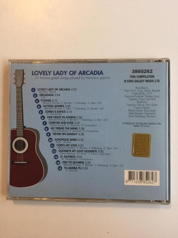 FRANCISCO GARCIA - LOVELY LADY OF ARCADIA - 1993 AVRUPA BASIM - CD ALBÜM - SARI BANDROLLÜ