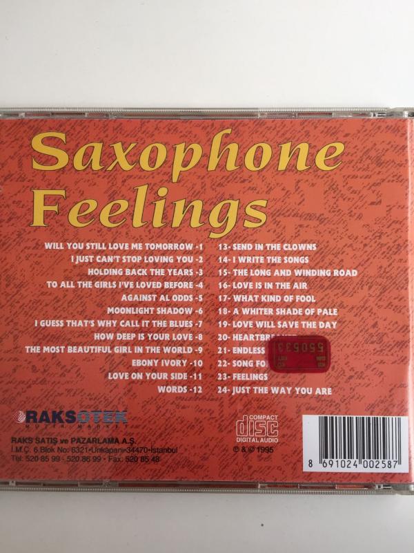 SAXOPHONE FEELINGS - 1995 TÜRKİYE BASIM - KIRMIZI BANDROLLÜ - CD ALBÜM