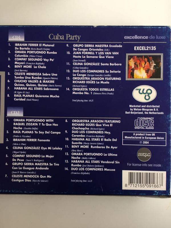 CUBA PARTY 2 CD - 28 CUBAN MOODS - 2004 AVRUPA BASIM - CD ALBÜM - KARTON KABIYLA