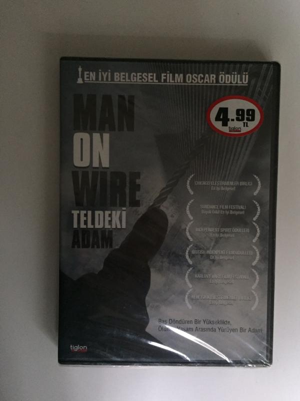 TELDEKİ ADAM - MAN ON WIRE - EN İYİ BELGESEL FİLM OSCAR ÖDÜLÜ - 94 DK - TÜRKİYE BASIM - DVD FİLM - AÇILMAMIŞ AMBALAJINDA